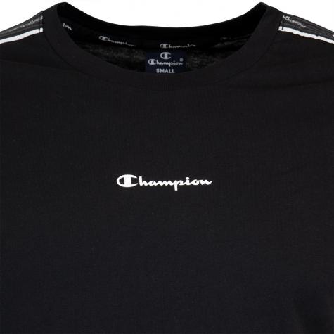 Champion Tape Logo T-Shirt schwarz 