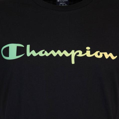 Champion Logo Print T-Shirt schwarz 