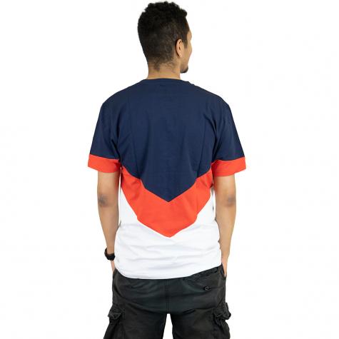 Cleptomanicx T-Shirt Downer dunkelblau/orange 