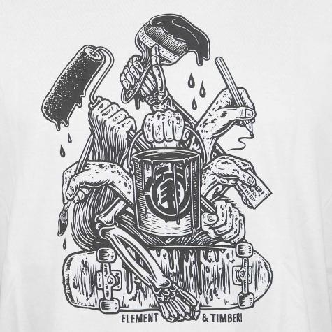Element T-Shirt By Hand weiß 