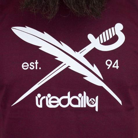 Iriedaily T-Shirt Daily Flag weinrot 