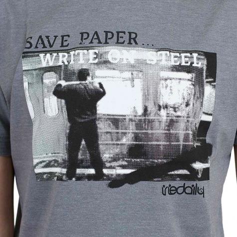 Iriedaily T-Shirt Write On Steel dunkelgrau 