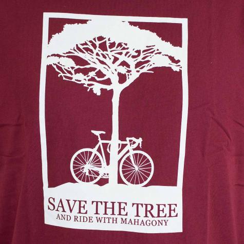 Mahagony T-Shirt Save maroon/weiß 