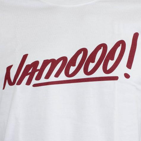 Männersport T-Shirt Namooo! weiß/bordeaux 