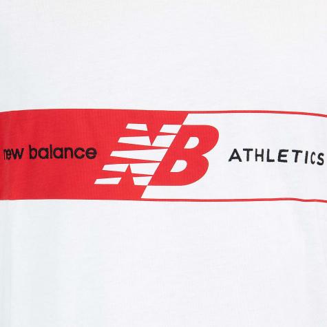 New Balance T-Shirt Athletics Keyline weiß 