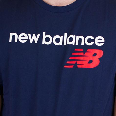 New Balance T-Shirt Athletics Main Logo dunkelblau 
