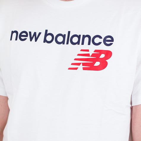 New Balance T-Shirt Athletics Main Logo weiß 