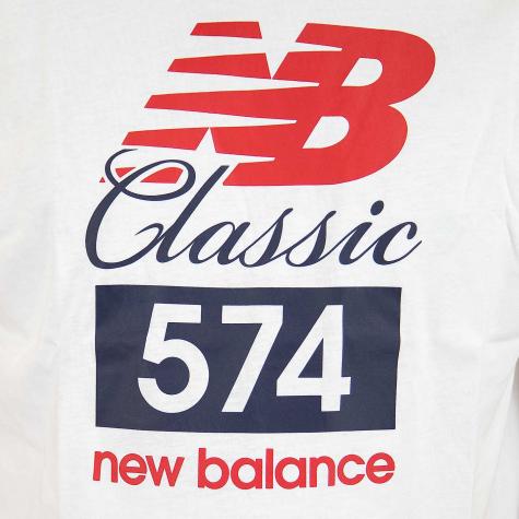 New Balance T-Shirt Classic 574 weiß 