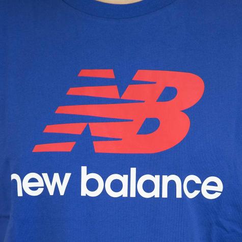 New Balance T-Shirt Essentials Stacked dunkelblau 