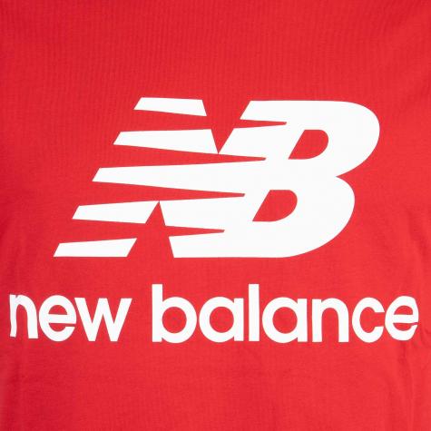 New Balance T-Shirt Essentials Stacked Logo rot 