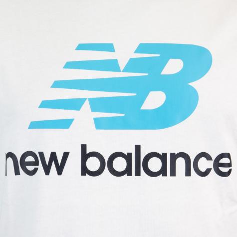 New Balance Essential Stacked Logo T-Shirt weiß 