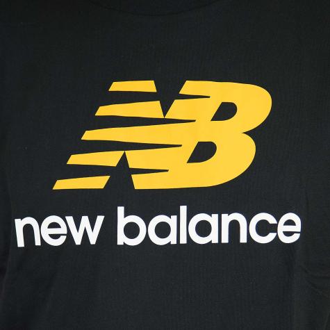 New Balance T-Shirt Essentials Stacked schwarz 