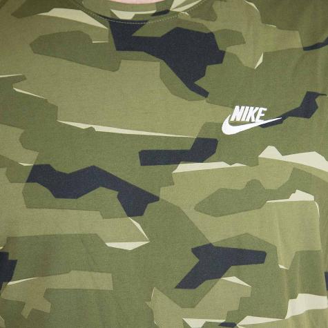 Nike T-Shirt Camo 1 oliv/weiß