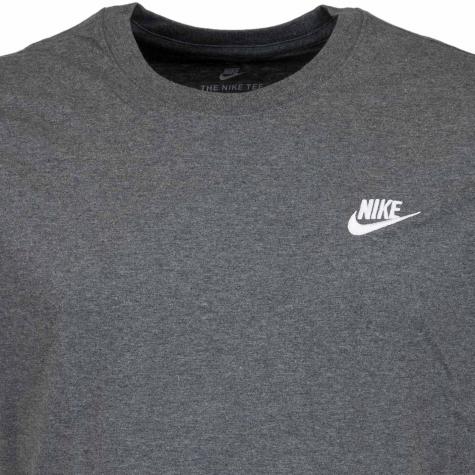 Nike T-Shirt Club dunkelgrau/weiß 