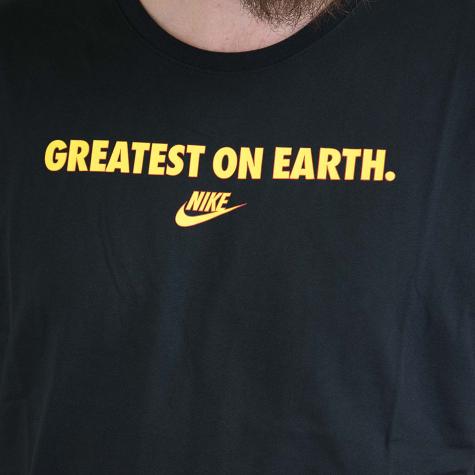 Nike T-Shirt Greatest On Earth schwarz/gelb 