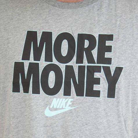 Nike T-Shirt More Money grau/schwarz 