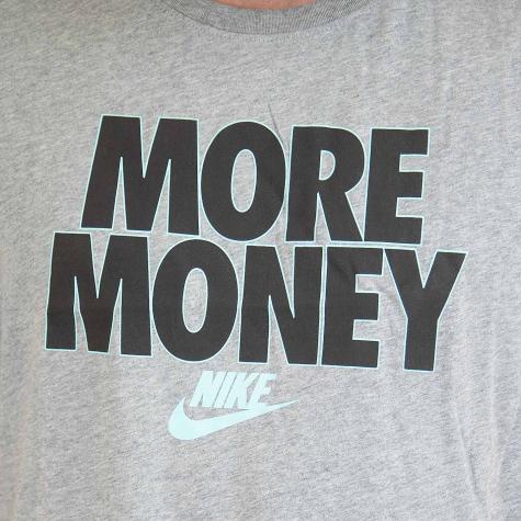 Nike T-Shirt More Money grau/schwarz
