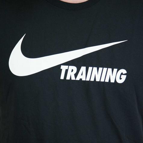 Nike T-Shirt Training Swoosh schwarz/weiß 