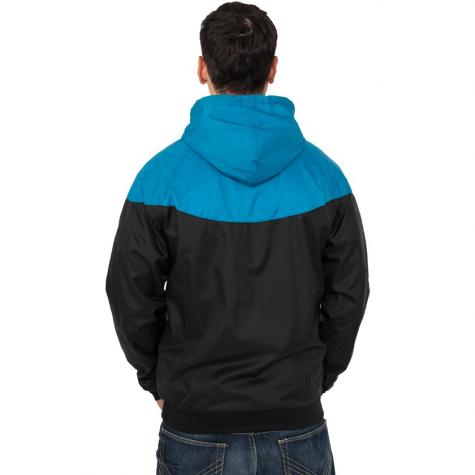 Jacke Urban Classics Arrow Windrunner Regular Fit black/türkis 