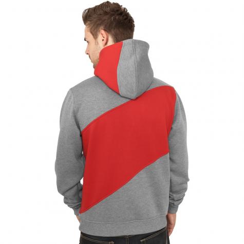 Urban Classics Hoody Zig Zag grau/rot/schwarz 