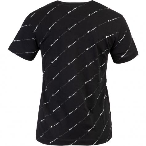 Champion Allover Print Damen T-Shirt schwarz 