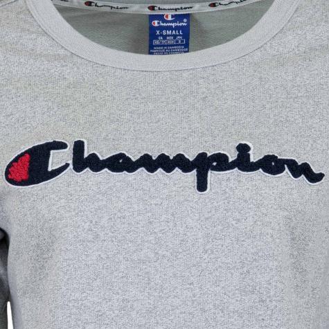Champion Damen Sweatshirt Logo grau 