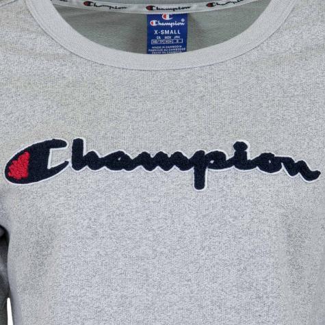 Champion Damen Sweatshirt Logo grau