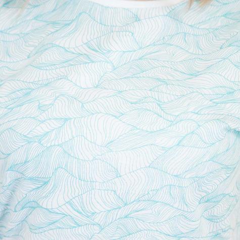 Dedicated Damen T-Shirt Ink Waves weiß/türkis 