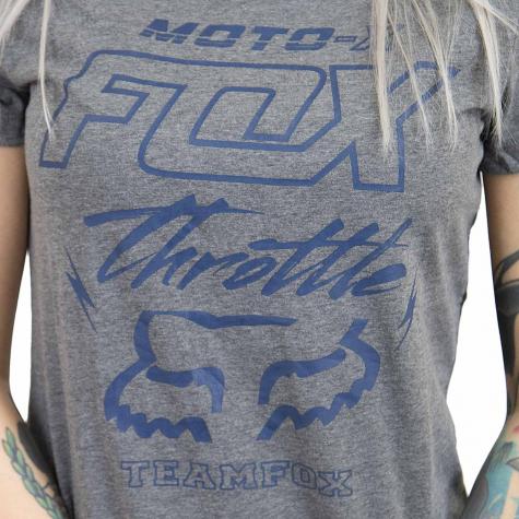 Fox Damen T-Shirt Throttle Maniac grau 