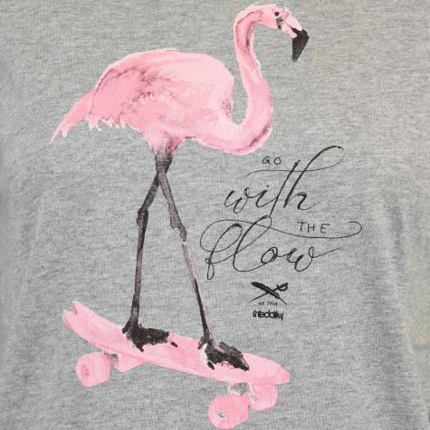 Iriedaily Damen Top Flowmingo grau