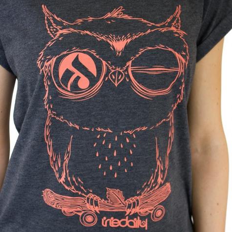 Iriedaily Damen T-Shirt Skateowl 2 anthracite melange 