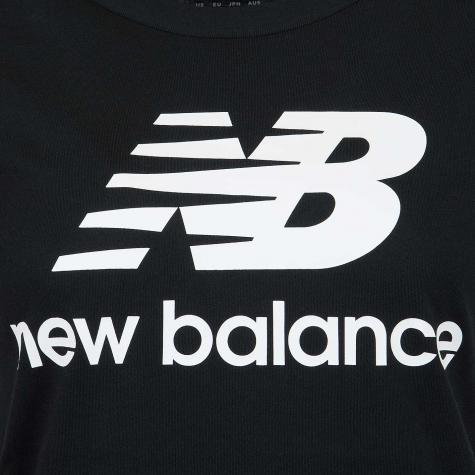 New Balance Damen T-Shirt Essentials Stacked Logo schwarz 