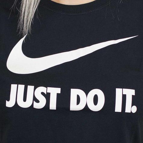 Nike Damen T-Shirt Crew Just Do It Swoosh schwarz/weiß 
