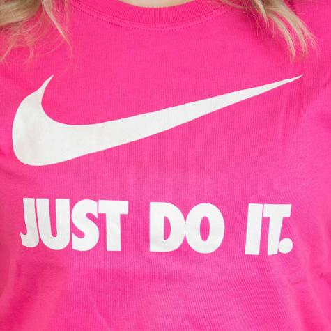 Nike Damen T-Shirt Just Do It Swoosh pink/weiß 