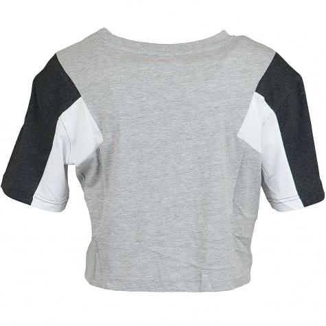 Urban Classics Damen T-Shirt 3-Tone Short Oversize grau/schwarz/weiß 