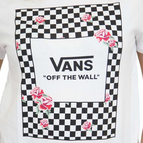 Vans Damen T-Shirt Boxed Rose Checks weiß 
