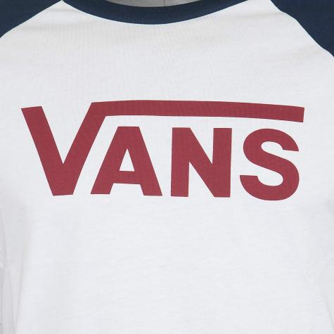 Vans Longshirt Classic Raglan weiß/dunkelblau/rot 