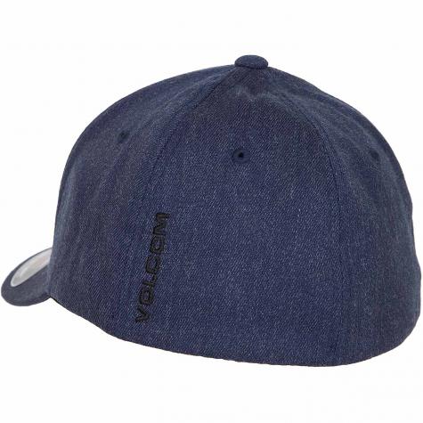 Casquette Volcom Flexfit Curved Peak 6 Panel - Bleu Denim (Full Stone Heather) - Neuf Avec étiquettes