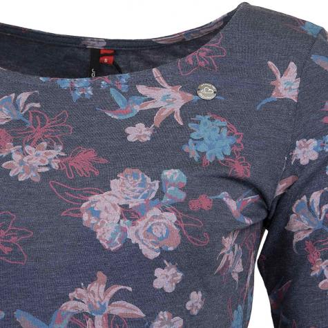 Ragwear Kleid Tanya Flowers E dunkelblau
