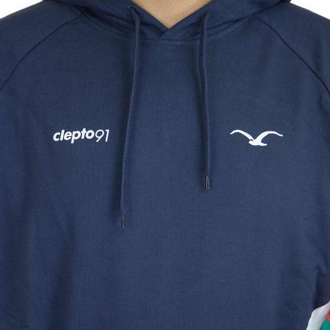 Cleptomanicx Hoody That Is That 2 dunkelblau/weiß