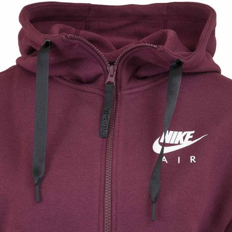 Nike Damen Zip-Hoody Air Fleece maroon/weiß 