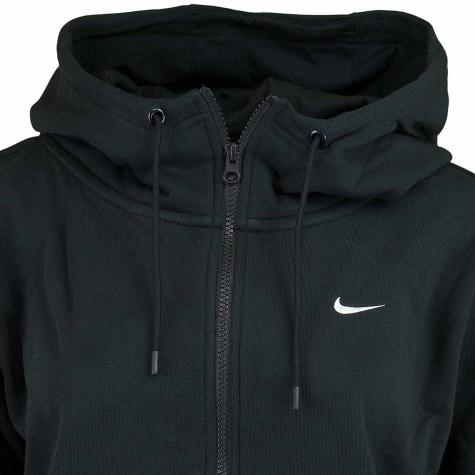 Nike Damen Zip-Hoody Logo Tape schwarz/weiß 