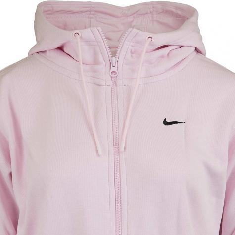 Nike Damen Zip-Hoody Logo Tape pink/schwarz 