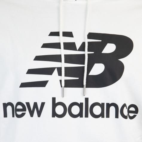 New Balance Hoody Essentials Stack Logo weiß 