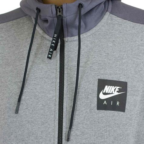 Nike Zip-Hoody Air Fleece carbon/weiß 