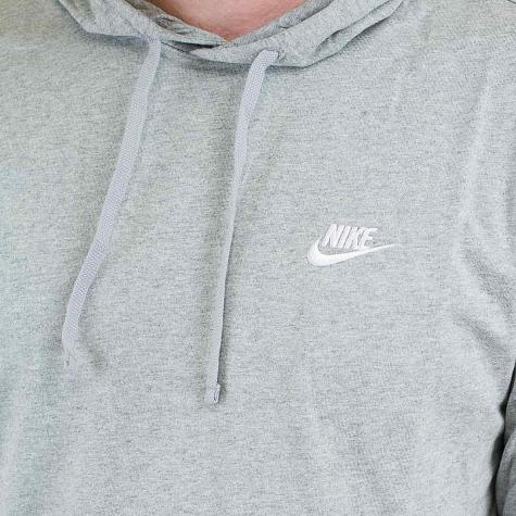 Nike Hoody Club Jersey PO grau/weiß 