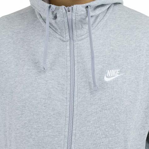Nike Zip-Hoody FT Club grau/weiß 