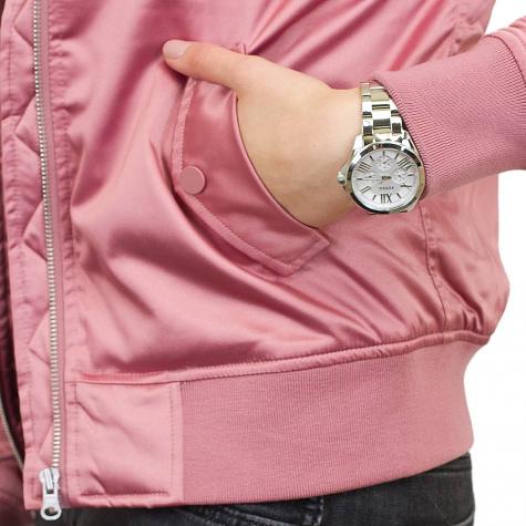 Urban Classics Damen Bomberjacke Satin Bomber oldrose rosa