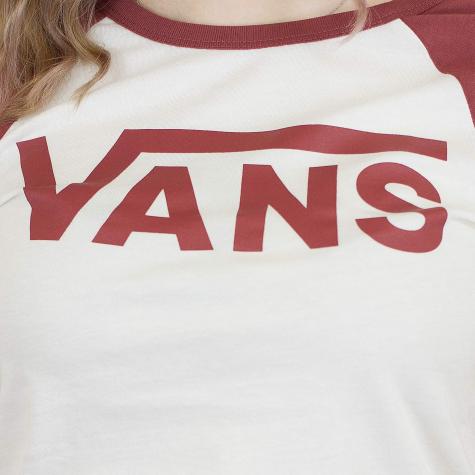 Vans Damen Longsleeve Flying V Raglan weiß/rot 