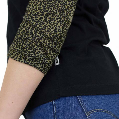 Vans Damen Longsleeve Leopard Raglan schwarz/leo
